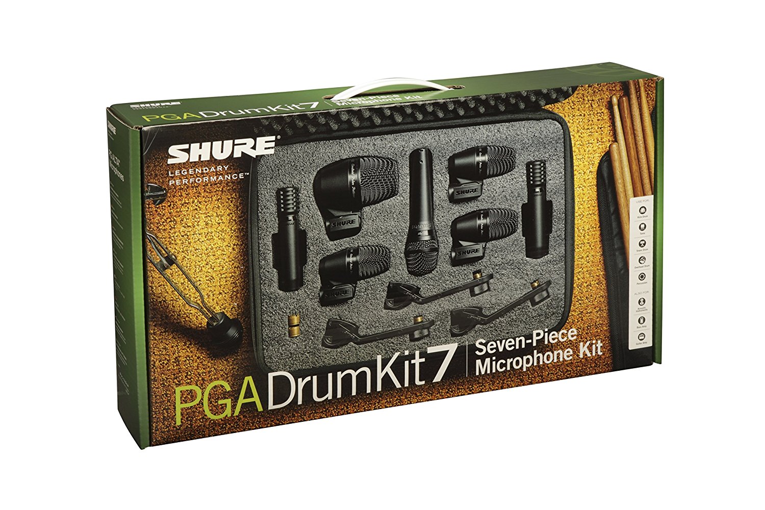 Shure PGADrumKit7 - 7 Piece Microphone Kit - Just Drums