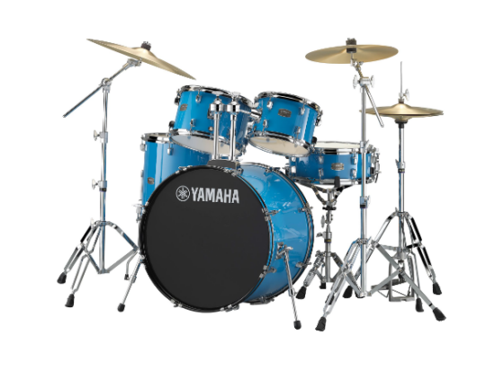 Yamaha Rydeen - 5 Piece Kit (22" Bass Drum) - HW680W, Cymbals, & Throne